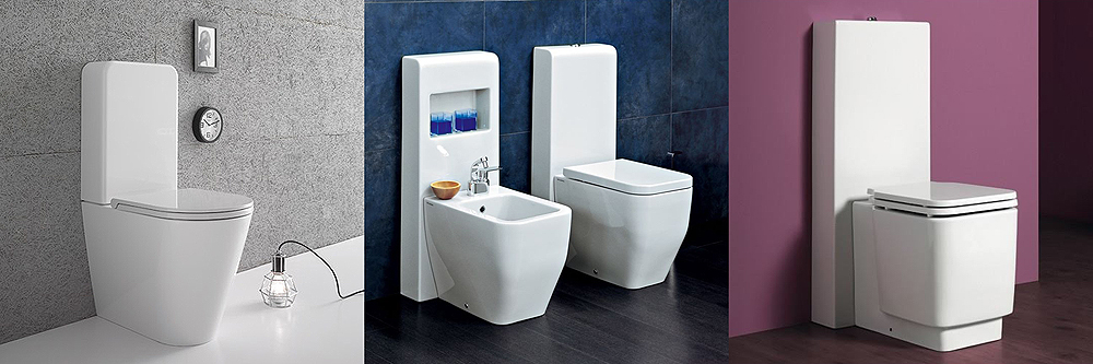 WC à l'italienne avec réservoir WC monobloc E-Line Simas Ceramica